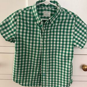 Crewcuts Men's Green Plaid Button-Down Shirt